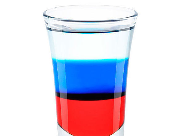 Verres à vodka Russie aux couleurs du drapeau russe